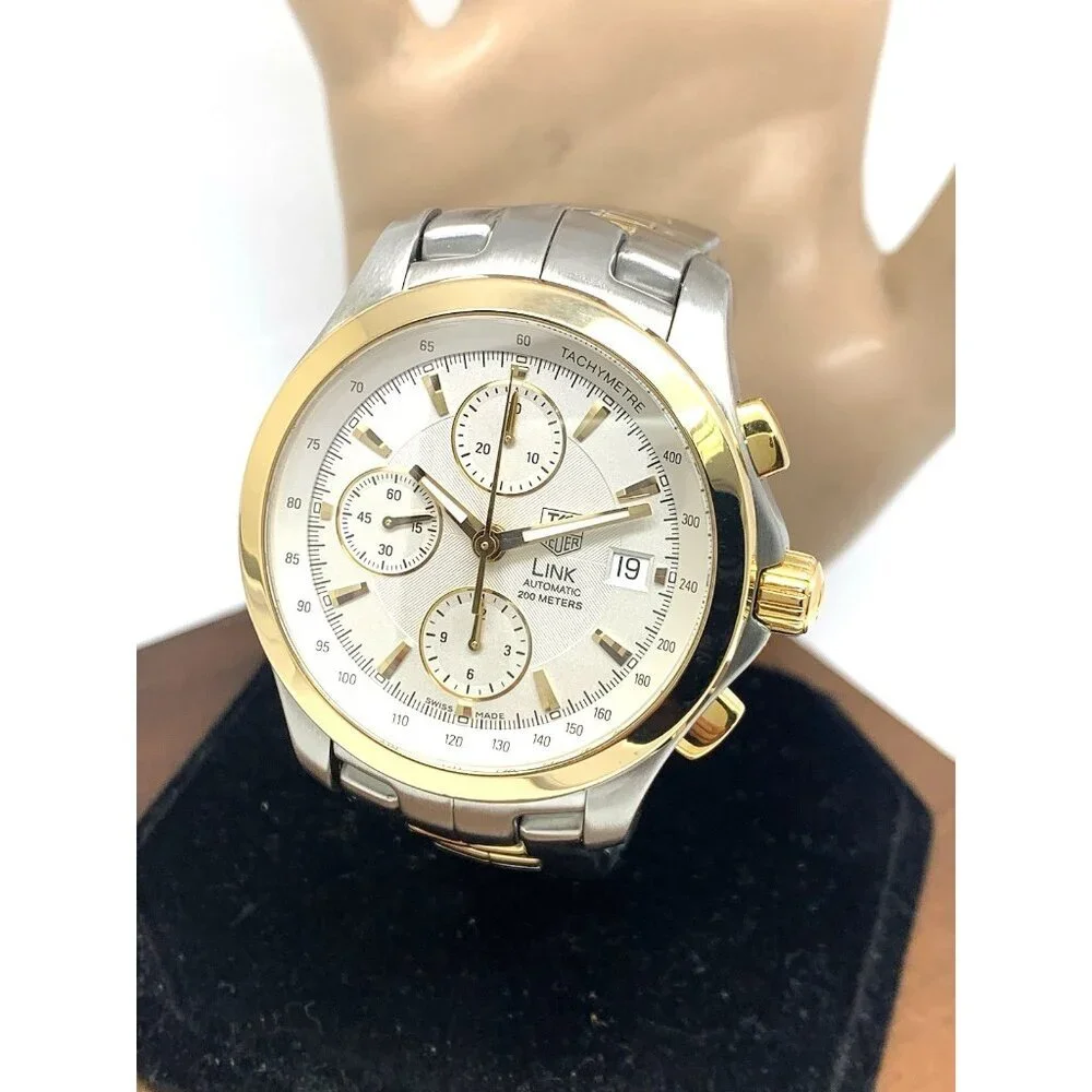 Tag Heuer Men's Watch CJF2150 Swiss Automatic Chronograph 18k Yellow Gold Steel